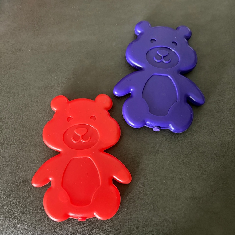 Purple & red bear-shaped ice packs - New - Picture 1 of 7